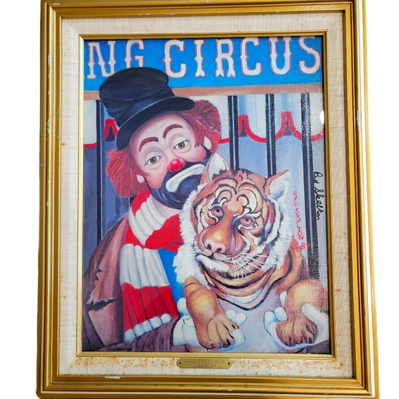 Red Skelton "Hold That Tiger" clown numbered 890/5000 limited signed print rare - Picture 1 of 11